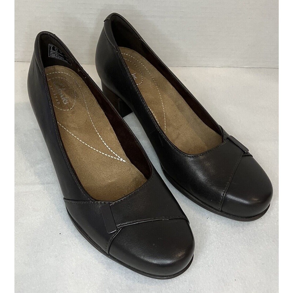 CLARK'S ARTISAN COMFORT ROSALYN BELLE, WOMEN'S SHOES US SZ 5.5 M, BROWN LEATHER